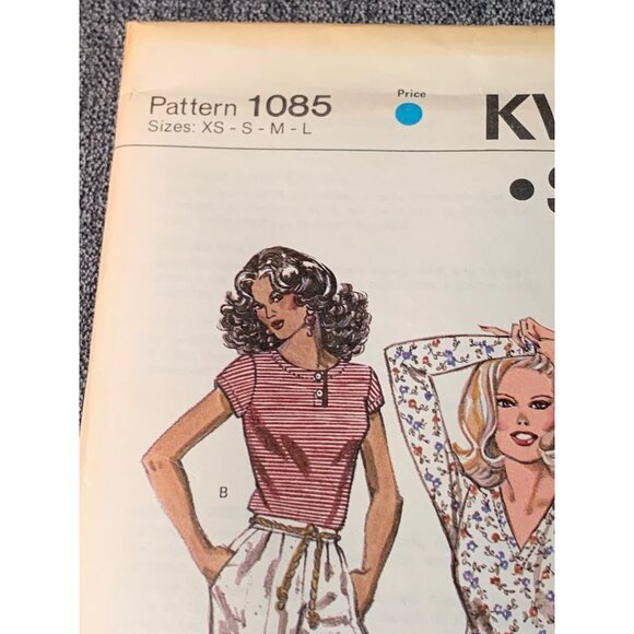 Kwik Sew Misses Shirt Sewing Pattern sz XS-L 1085 - uncut - Picture 2 of 3